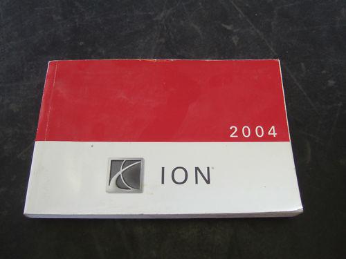 2004 saturn ion  owners manual 