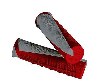 Atv/jetski handlebar grips scott deuce red/grey new