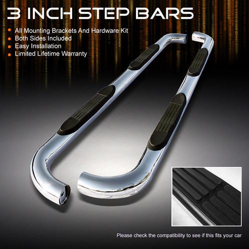 09-13 ram 1500 pickup crew cab 3" polished stainless steel side step nerf bar