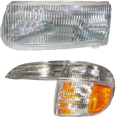 95-01 explorer left driver headlight & signal/park lamp