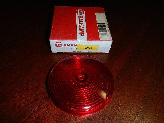 **nos**  red round 3 1/2  3.5 lens cover napa # 6802004 signal stat # 77-218