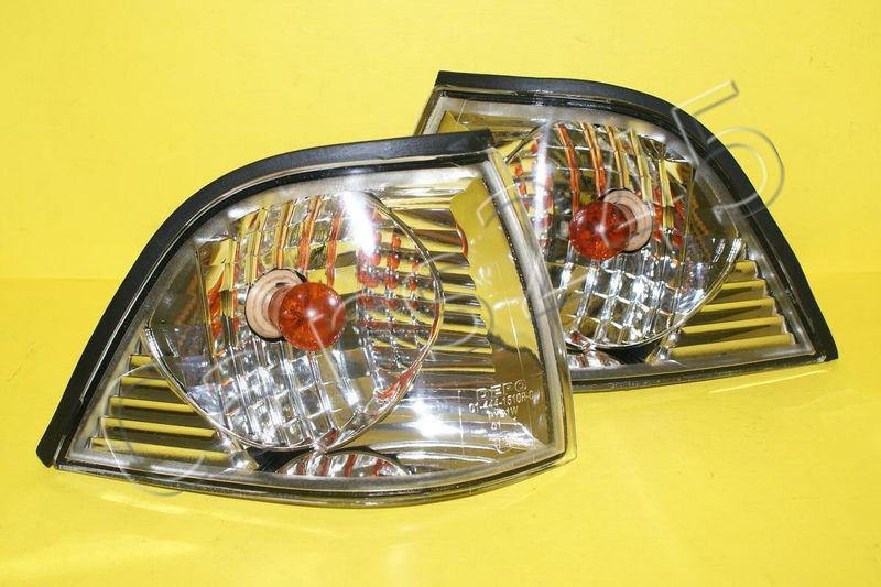 Bmw 3-series 1992-1999 e36 2dr clear chrome corner lights pair coupe convertible