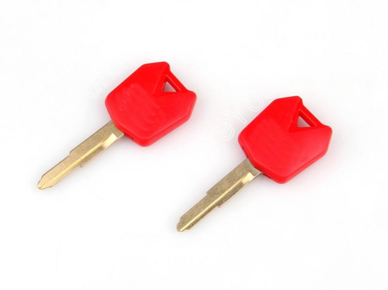 2pcs blade blank key motorcycle kawasaki zx 6r 9r 10r 12r 14r zzr zrx zxr vn red