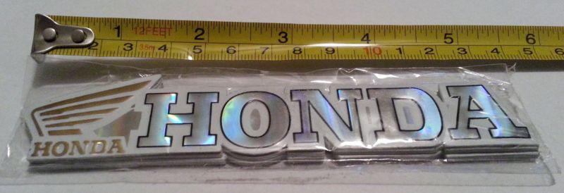 2 honda goldwing color embosed raised letter decals / sticker (honda2)