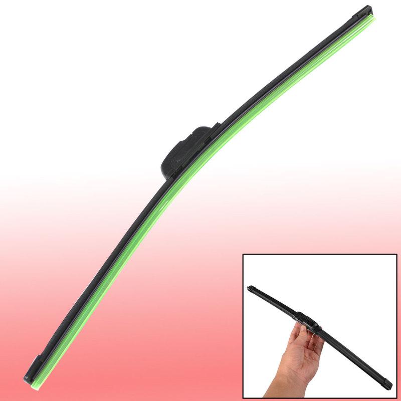 Universal car frameless windshield wiper blade 18" long black green