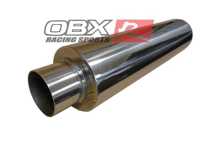 Obx stainless suv weldedon resonator inlet / outlet 2.5" length 20"