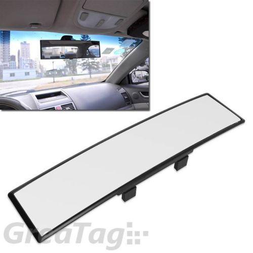 Jdm universal 300mm wide car interior curved stick on rearview mirror bmw benz