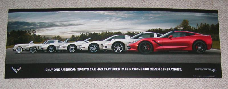 2014 corvette stingray - seven generations - poster (cheverolet issued)