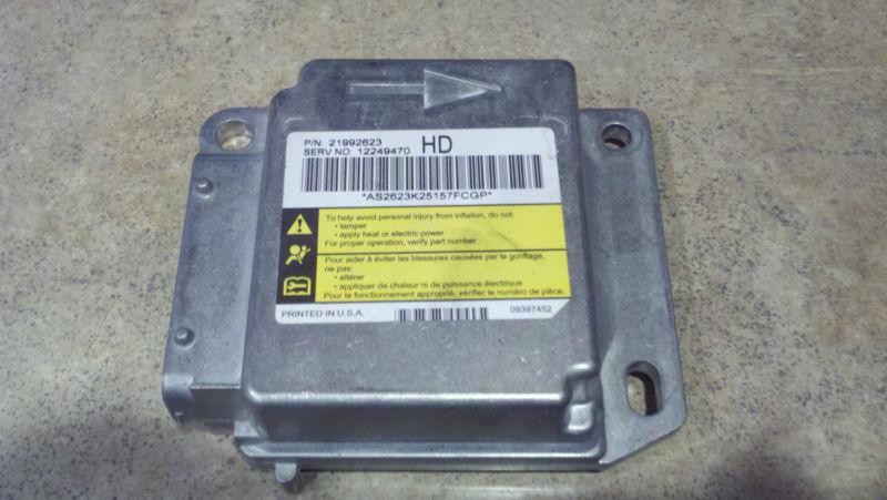 2005 05 silverado sierra 2500hd 3500 air bag control module 21992623 12249470