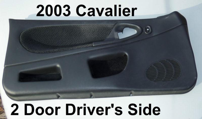 2003 cavalier  driver side left door panel dark grey 2 door coupe power window