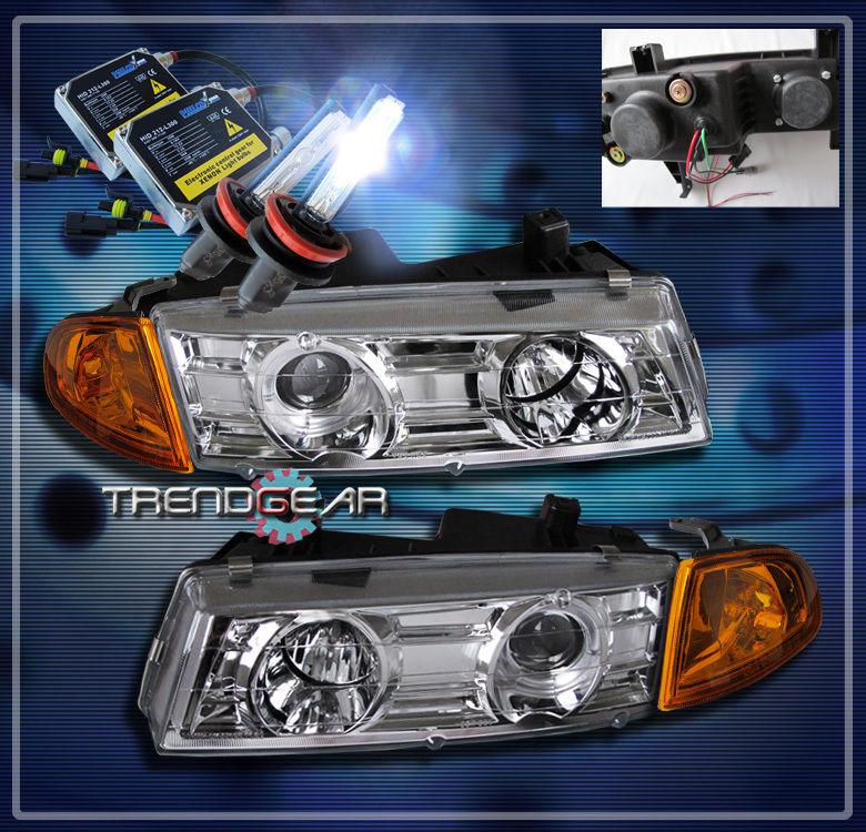 92-96 honda prelude halo jdm projector head lights+corner+hid 8000k signal 94 95