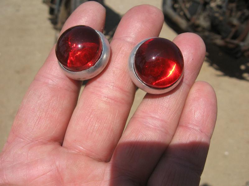  glo brite glass reflectors red harley knucklehead panhead indian flathead