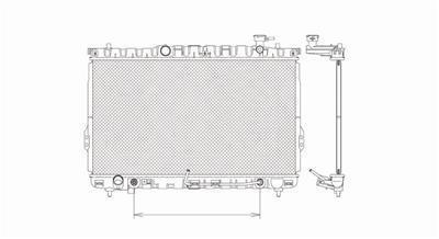 Sherman 93170 radiator fits hyundai santa fe