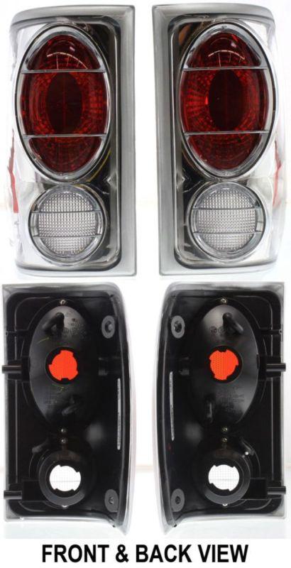 Clear tail light brake lamp rear pair set (qty 2) both driver & passenger sides