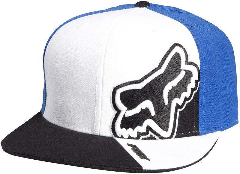 Fox lapse blue fitted hat motocross cap hats mx 2014 white black