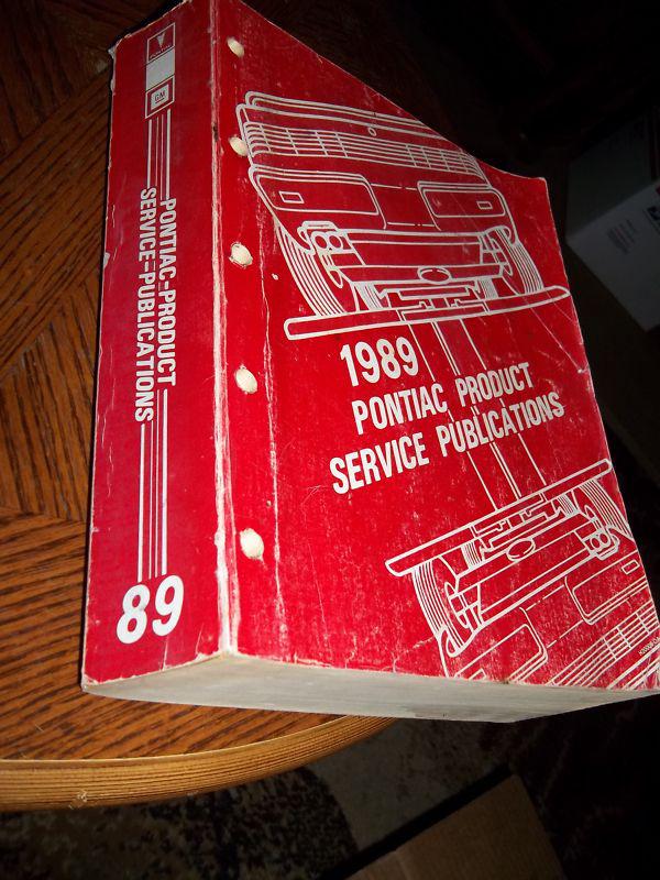 Factory 1989 pontiac product service publications manual