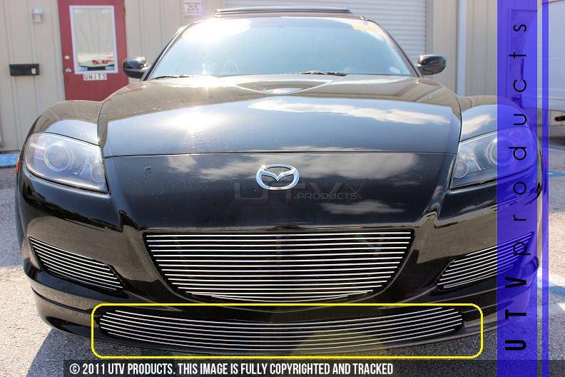 2004 - 2008 mazda rx8 shinka edtion 1pc bumper chrome billet grille kit rx-8 