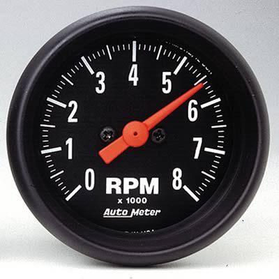 Autometer z-series tachometer 0-8,000 2 1/16" dia black face 2698