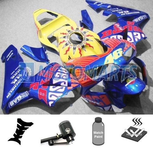 Bundle inj fairing w/ brake fluid reservoir oil pot for honda cbr600rr 03 04 ah