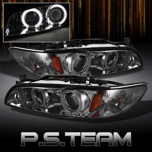 Smoked 97-03 pontiac grand prix dual ccfl halo projector headlights lamps lights