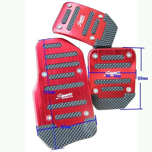 3pcs sports non-slip universal fit manual car pedal pad cover foot rest kit 