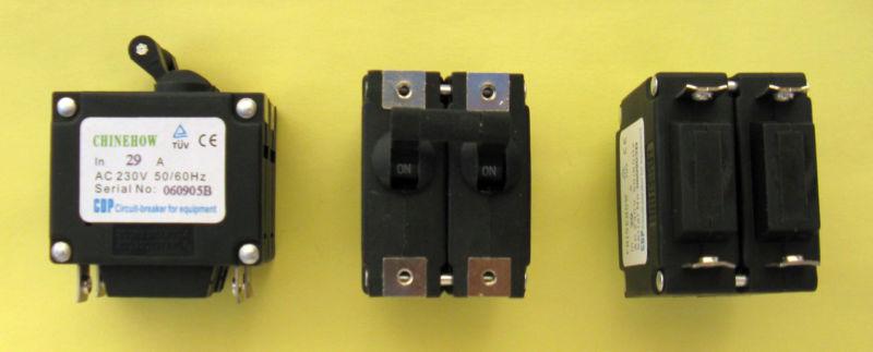 Circuit breaker 2 pole 29a 230v 50/60hz = 2*yikuang 1-pole l-dz8-30/1610