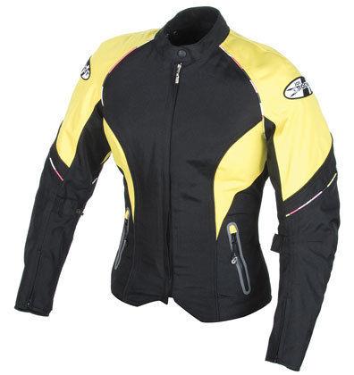 Womens ladies joe rocket yellow luna 2 motorcycle jacket xl