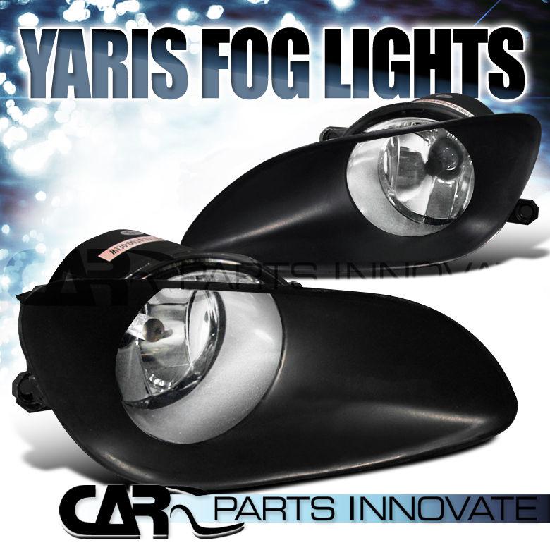 2006-2008 toyota yaris 4dr sedan clear fog lights driving bumper lamp