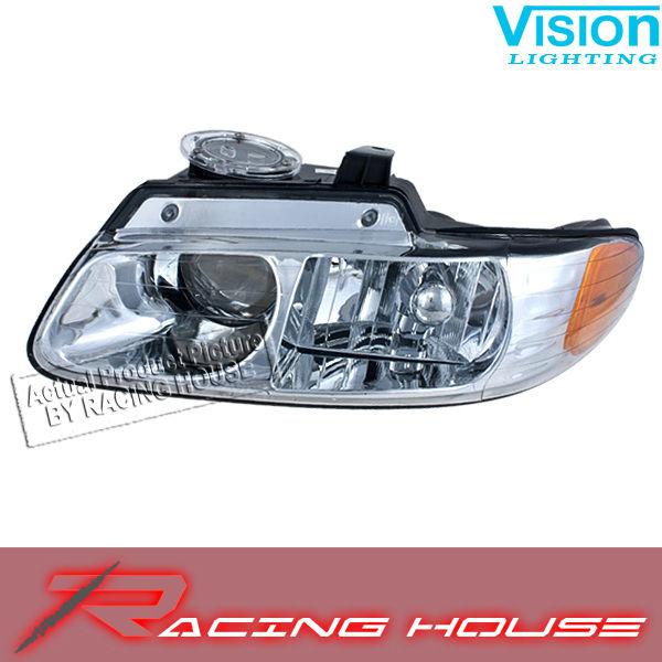 L/h headlight driver side lamp kit unit  2000 chrysler town country w/round clip