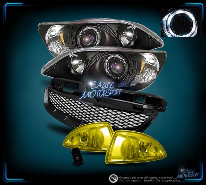 2004-2005 honda civic projector headlights/grille/yellow fog lamp