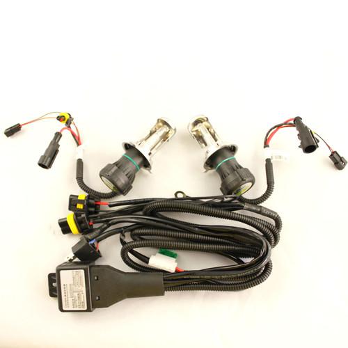 35w h4 4300k hi high lo low beam head light hid xenon lamp kit w/ relay harness 