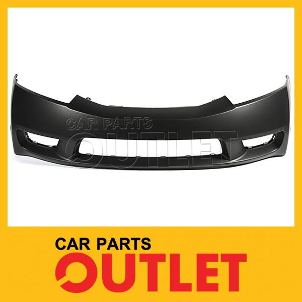 2009-2011 civic front bumper primed black fascia plastic facial cover 4dr sedan