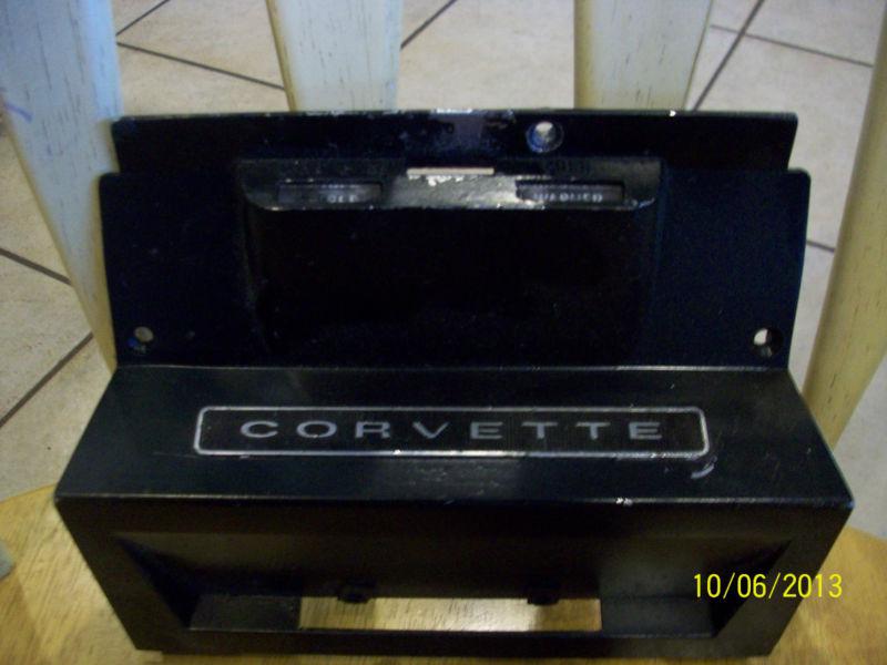  oem gm corvette center gauge cluster wiper switch bezel non-a/c 1972-1976