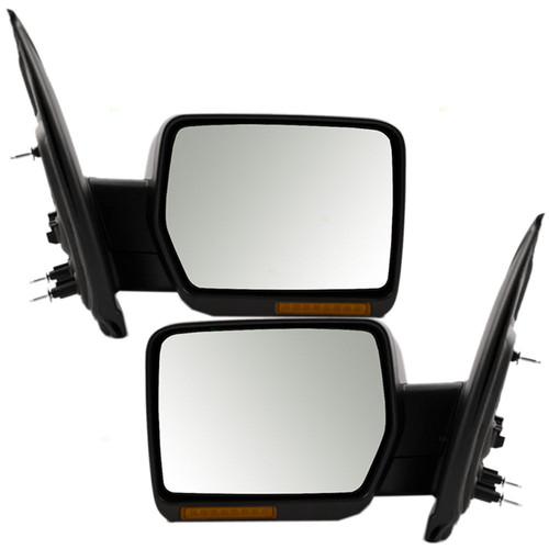 New pair set power side view mirror heat heated 09-10 ford f-150 pickup truck