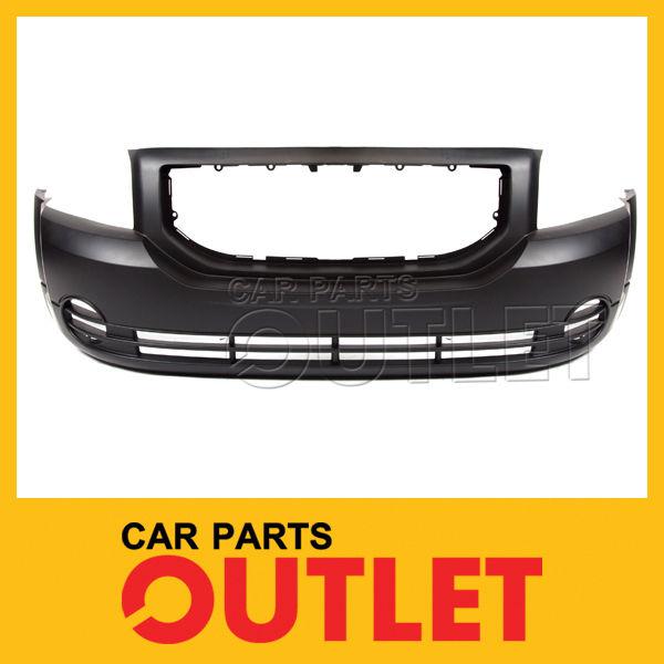 2007-2012 caliber front bumper cover new ch1000871 raw black plastic wo fog hole