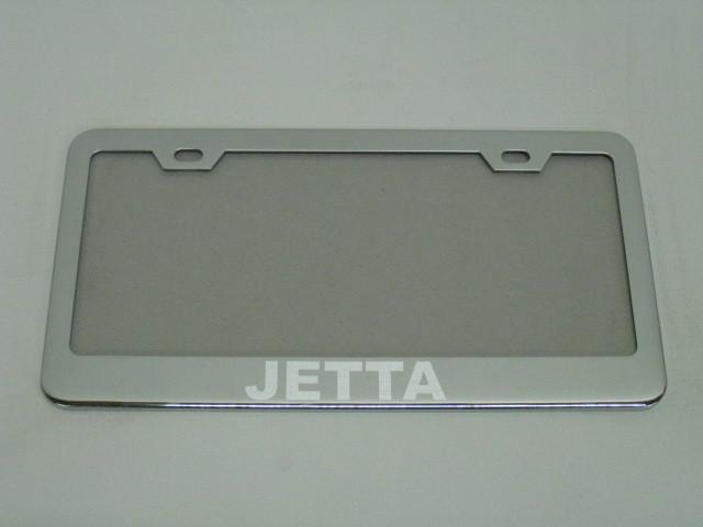 Vw *jetta* volkswagen chrome metal license plate frame +screw caps