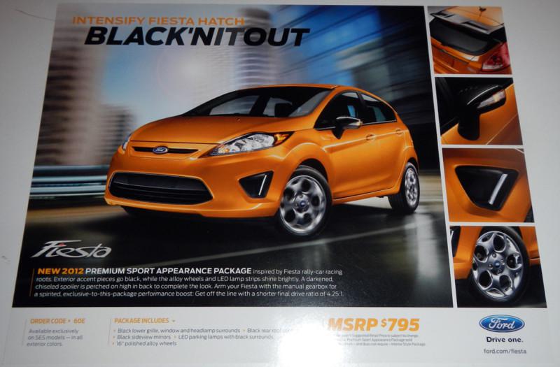 2012 ford fiesta premium sport appearance package & interior style brochure