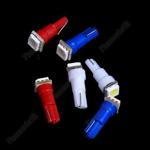 Top 10x t5 5050 smd car dashboard light lamp bulb dc 12v pure white high quality