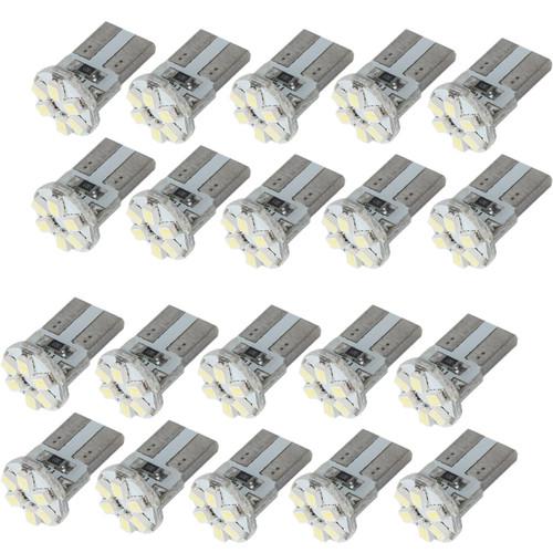 20x12v car t10 194 6 smd led wedge side indicator dash hid white light lamp bulb