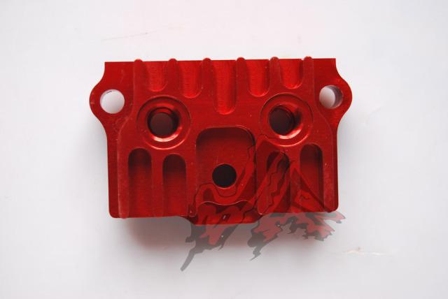 Pit bike cnc oil cooler adapter plate crf50 xr 50 sdg bike red color 