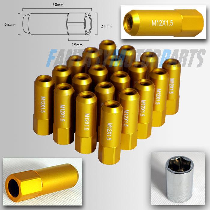 20pcs m12x1.5mm matt gold wheel nut lug nut 12x 1.5mm slim lug nuts is300 sc430