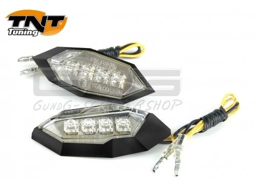 Panel blinkers led lights black with e-certification motorcycle scooter quad