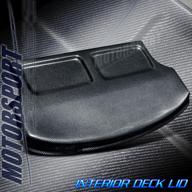 90-93 acura integra gs-r black carbon fiber rear trunk space cargo luggage cover