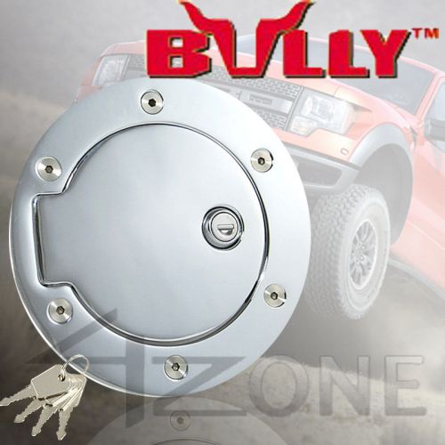 Billet chrome fuel gas door w/ key lock fit 94-01 ram 97-05 dakpta pick up truck