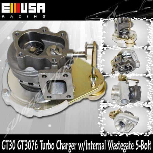 Universal turbocharger gt30 gt3076 5-bolt 0.70 a/r compressor t25 upgrade turbo