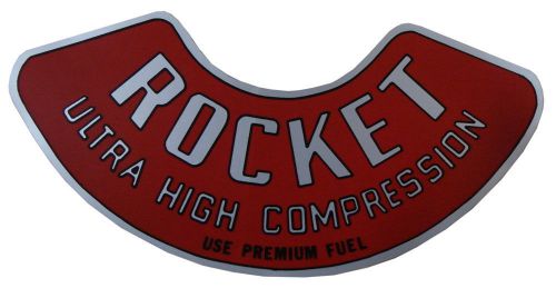 1962 1963 oldsmobile rocket 88 ultra high compression air cleaner decal