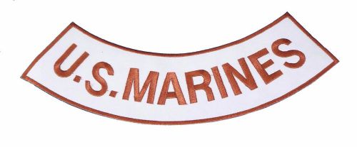 U.s. marines copper iron and sew on bottom rocker patch for biker jacket br471sk