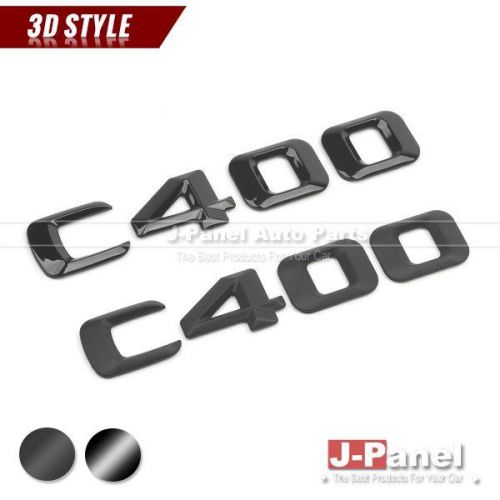 Black c400 rear boot trunk 2014-on number emblem mercedes benz c class w205