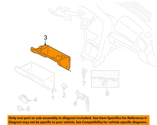 Subaru oem 00-04 outback-glove box frame 66208ae03aoa