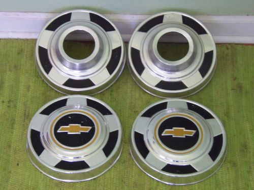 73-87 chevy 4x4 dog dish hubcaps set of 4 k10 pickup truck van 1/2 ton 10 1/2&#034;